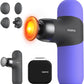 RENPHO Mini Thermal Massage Gun with Heat, Portable Deep Tissue Percussion Massager, Color Silicone Sleeves Travel Size with Carry Case, Purple