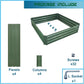 4x4x1ft Metal Raised Garden Bed Kit，Galvanized Garden Bed Box for Vegetables, Flowers, Herbs, and Succulents,120 Gallon Capacity - Green