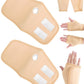 2 Pcs Castor Oil Pack Wrap for Hands, Reusable Organic Cotton Hand Castor Oil Pads, Self Adhesive Adjustable Hand Wraps, Prevent Leakage, Comfort Fit (Khaki)