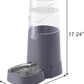 8L Automatic Pet Waterer,Gravity Stainless Steel Water Feeder,Gravity Pet Water Dispenser,Large Capacity Waterer with Stainless Steel Bowl for Medium and Large-Sized Cats and Dogs(8L,Grey)