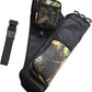 3-Tubes Hip Quiver Waist Hanged Archery Arrow Carry Bag with Pockets Adjustable Belt for Hunting, Target Practice, and Outdoor Shooting, Fits Both Youth and Adults