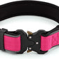 Plutus Pet Tactical Dog Collar, Reflective, Adjustable Heavy Duty Dog Collar, Soft Padded and Comfortable, for Small Medium and Large Dogs (Hot Pink, XS)
