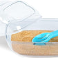 BUCATSTATE Hamster Sand Bath Container Transparent Hamster Dust Bath Kit Dwarf Toilet with Scoop Set Cage Accessories for Small Animals, Gerbil, Syrian Hamster, Mouse (Blue, Medium)