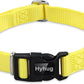 Hyhug Small Dog Collar Quick-Release Yellow| Heavy-Duty Nylon Puppy Collar, Adjustable & Durable Pet Supplies for Boy & Girl Dogs (Small, Illuminating Yellow)