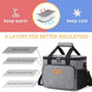 iknoe Thickened Lunch Bag - Soft Coolers Insulated, Leak Proof Tote with Zippered Top - Great for Work, Picnic, Beach - 18-Can Capacity, Grey