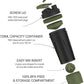 Artoid Sports Protein Shaker Bottle, 24-Ounce, Dual Mixing Technology, BPA Free, Black/Moss Green