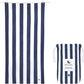 Dock & Bay Beach Towel - Quick Dry, Sand Free - Compact, Lightweight - 100% Recycled - Includes Bag - Cabana - Whitsunday Blue, Medium (130x70cm, 51x27)
