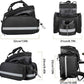 Bike Rear Rack Bag,10-25L Bicycle Trunk Bag with Rain Cover, Pannier Bike Bag with 2 Side Foldable Panniers, with Reflective Strips and Shoulder Strap, for Shopping,Cycling,Trip (Black)