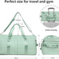 MABROUC Duffle Bag For Women, Sports Duffel Bag for Gym with Wet Pocket & Shoe Compartment, Overnight Weekender Travel Bag