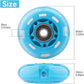 8pcs Inline Skate Wheels Led Light-Up Wheels 64/70/72/76/80mm w/Bushings 85-88A for Kids and Youth Beginners Children's Inline Skates Indoor/Outdoor Use (Blue, 64mm)