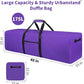 48 Inch Travel Duffle Bag Extra Large Sport Equipment Duffel Bags with 2-way Lockable Zippers Purple