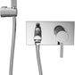 Laurel Mountain Odie 36" x 27" x 36" AcrylX Alcove Center Drain One-Piece Pet Shower in White with Hand-Held Sprayer in Chrome