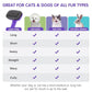 Dog Brush Kit – 3 PCS Grooming Set with Self-Cleaning Brush, Undercoat Rake & Pet Bath Brush. Great for Shedding, Tangles & Dirt Removal – Ideal for Long & Short Haired Dogs & Cats, Purple