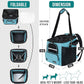 PetAmi Dog Bike Basket, Soft-Sided Ventilated Dog Bike Carrier Backpack, Pet Bicycle Basket for Bike Handlebar, Small Medium Puppy Cat Kitten Car Booster Seat with Safety Strap, Max 18 lbs, Blue