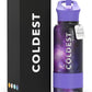 Coldest Insulated Water Bottle with Straw Lid - Stainless Steel Metal Insulated Bottle for Men & Women (Astro Purple, 32 oz)