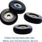 Total Gym Replacement Set Wheels/Rollers for Models 2000, 3000, and More -Black (4 Pack)