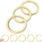 10Pack 1-1/2" Large Round Carabiner Clips, Metal Spring O Rings for Organizer Key Rings, Paracord Keychain Lanyard, Pet Chains, Purse Hardware, Key Snap Hooks DIY Accessory (Gold)