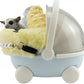 Sugar Glider Carrier Cage with Warm Nest, Cushion, Mat and Safe Lock, Portable Cages with Chain, Small Animals Travel Carrier Plastic Breathable Outgoing Box for Hamsters (Yellow)