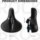 ROCKBROS Bike Seat Cushion for Men Women with Handle & Dual Shock Absorbing Ball Memory Foam - 3 Zone Concept Bike Saddle, Soft Wide Waterproof Mountain Bicycle Accessories