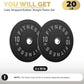 2 Inch Bumper Plates，10-500lbs，Barbell Rubber Olympic Weight Plates Set for Home Gym, Strength Training & Weight Lifting, Multiple Options Colors