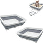 Fhiny 2PCS Open Cat Litter Box, Kitten Potty Pan Semi-Enclosed Foldable Waterproof Travel Toilet Low Entrance for Indoor Cats Small Pet Kitty Rabbit Supplies Easy to Clean and Assemble