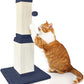 AGYM Cat Scratching Post, 32 Inch Cat Scratch Post for Cats and Kittens, Protect Your Furniture and Exercise Cats, Nature Sisal Modern Cat Scratcher for Indoor Cats, Blue