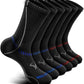BULLIANT Compression Socks for Men 6Pairs, Athletic Crew Socks Cushioned For Men Sports Running-Arch Support