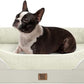 Orthopedic Washable Large Dog Bed - Egg Foam Dog Bed for Large and Medium Dogs Big Pet Beds with Removable Washable Cover and Bolster Non-Slip Bottom