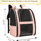 Texsens Pet Carrier Backpack with Window Blind for Small Cats Dogs, Ventilated Design, Safety Straps, Buckle Support, Collapsible, Designed for Travel, Hiking, Winter Outing, Outdoor, Go to Vet