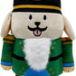 Nutcracker Treat-Dispensing Soft Plush Squeaky Pet Toy - Christmas/X’Mas Festive Enrichment Gift, Durable Cute&Fun Toy for Interactive Play,Hide Food for Nose-Work Puzzle, Small Medium Dogs