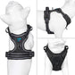 PHOEPET No Pull Dog Harnesses for Small Puppies Reflective Adjustable Front Clip Vest with 2 Metal Leash Attachment Hooks Soft Handle(XS, Black)