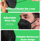 Boncare KN95 Face Mask 30 PCs, 5-Layer Black Face Mask for Men & Women Filter Efficiency≥ 95%, Breathable and Comfortable, Black