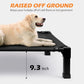 Heeyoo Elevated Dog Bed, Cooling Raised Pet Cot with Chew Proof Washable Breathable Mesh and Metal Frame, Portable Dog Cot Bed with No-Slip Feet for Outdoor or Indoor Use