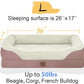 Orthopedic Foam Large Dog Bed XLarge Dog Beds with Removable Washable Cover Pet Bed with Bolster Waterproof Cover Extra Large Dogs Beds Big Size Pet
