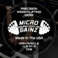 Micro Gainz Standard 1-Inch Center Hole Fractional 8 Piece Weight Plates with Bag, Designed for Standard 1-Inch Dumbbell & Barbell for Strength Training and Weight Lifting, Made in USA