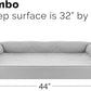 Furhaven Cooling Gel Dog Bed for Large Dogs w/ Removable Bolsters & Washable Cover, For Dogs Up to 95 lbs - Quilted Sofa - Silver Gray, Jumbo/XL