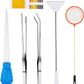 Fish Tank Cleaning Tools, 6 pcs Aquarium Cleaning Tools, Feeder Tools Kit, Aquarium Plants Cleaner, Algae Scraper for Glass Aquariums