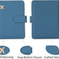 Melsbrinna Unisex-Adults RFID Blocking Travel Passport Cover/Case, Cute Passport Wallet with 10 Compartments, Black Blue