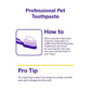 petsmile Professional Pet Toothbrush - Patented 45 Degree Cat & Dog Toothbrush for Small & Large Animals - Pet Accessories for Dental Care - VOHC Approved Teeth Cleaning - Dog Toothpaste Not Included
