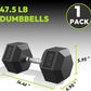 Hex Dumbbell Set, 30-480 lb Set Rubber Encased Exercise & Fitness Dumbbells, Weights Dumbbells Set, Hand Weight for Strength Training