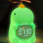 Dinosaus Alarm Clock for Kids with Night Light, Sleep Training Clock Time to Wake Clock, Rechargeable Silicone Light for Bedroom, Perfect Sleep Companion for Boys Girls