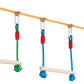 VEVOR Ninja Warrior Obstacle Course for Kids, 2 x 65 ft Weatherproof Slacklines, 500lbs Weight Capacity Monkey Line, Outdoor Playset Equipment, Backyard Toys Training Equipment Set with 12 Obstacles