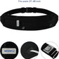 WATERFLY Running Belt Fanny Pack: Runner Marathon Jogging Waist Pack Sport Workout Exercise Fitness Phone Holder Belt for Men Women Jogger Slim Waistband Black