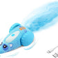 Migipaws Automatic Cat Toys, Plush Cat Mouse Toy, Interactive Toy for Indoor Cats, Smart Moving Kitten Toy, Rechargeable (Blue)