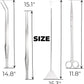 Hiceeden 4 Pcs 15 Inch Long Aquarium Aquascape Tools, Stainless Steel Aquascaping Tools Kit Include Aquarium Tweezer, Scissor, Spatula, Aquatic Plants Tool Set with Storage Pouch for Fish Tank
