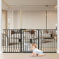 62.5"-71.6" Extra Wide Baby Gate for Doorways No Drill, Pressure Mounted Dog Gate Indoor, Walk Thru Pet Gate for Cat Dog Child,Pet Gates for The House Doorway Black
