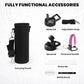 Insulated Water Bottle 20 oz, Triple Wall Vacuum Stainless Steel (Cold for 48 Hrs), Leak Proof & Non-BPA, Kids Water Bottle Jug for School with Straw Spout Lids, Ombre Pink