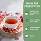HANDPICK, Rose Buds Herbal Tea Bags - 50 Count | Caffeine Free Tulsi Tea with Chamomile & Rose Extracts | Floral & Smooth | Round Eco-conscious Tea Bags