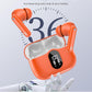 Wireless Earbuds, Bluetooth 5.4 Headphones Bass Stereo, Ear Buds with Noise Cancelling Mic, IP7 Waterproof in Ear Earphones, 36H LED Display Bluetooth Earbuds for Laptop Pad Phones Sports, Orange