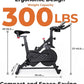 Superun Exercise Bike, Stationary Bikes for Home with Brake Pad, Low Noise Indoor Cycling Bike with 300LBS Weight Capacity, Workout Bike for Home Gym with Pad Mount LCD Monitor and Cup Holder